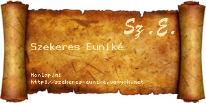 Szekeres Euniké névjegykártya